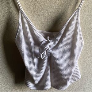 Ribbed Crop Tie Top